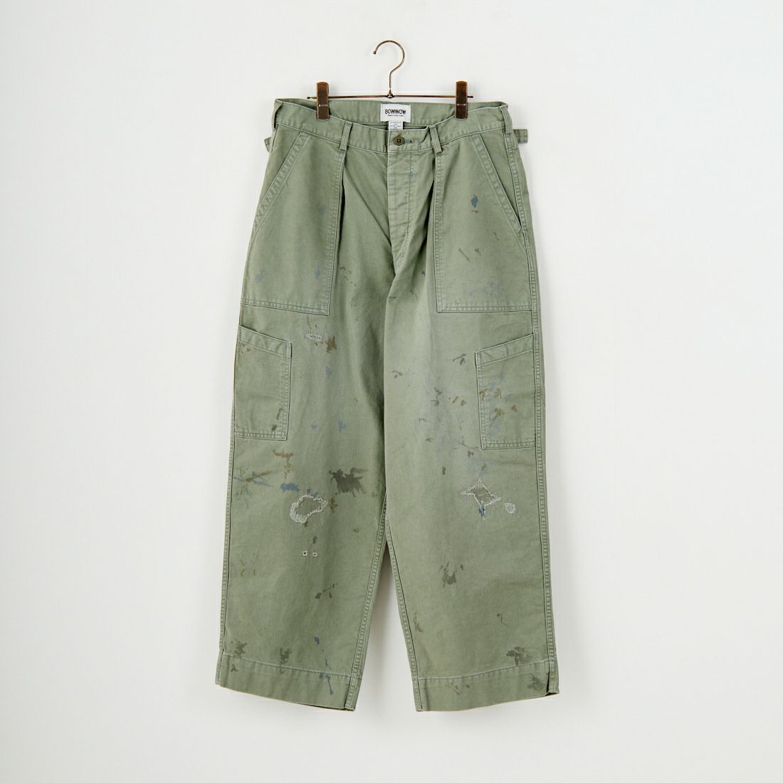 BOW WOW [バウワウ] リペアード USAFメカニックパンツ [BW252-RUMP] AGED S GRN