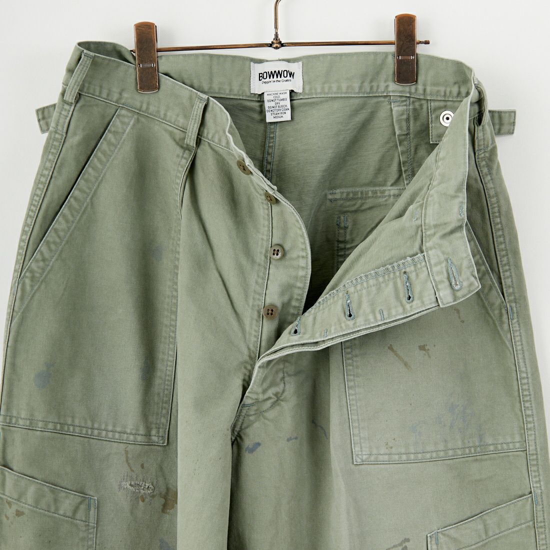 BOW WOW [バウワウ] リペアード USAFメカニックパンツ [BW252-RUMP] AGED S GRN