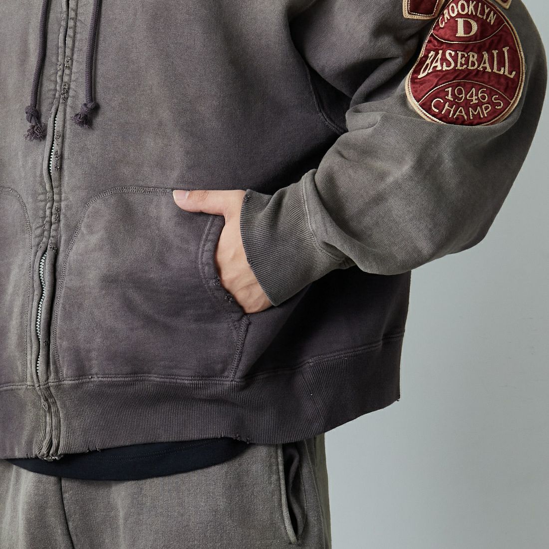 BOW WOW [バウワウ] ベースボールチャンピオン エイジドジップフーディ [BW252-BCZH] AGED BROWN