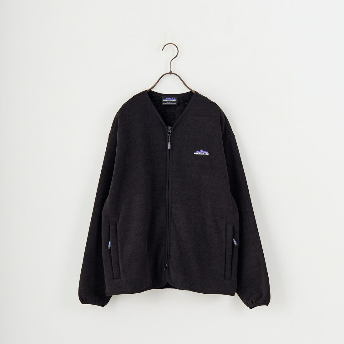 THOUSAND MILE [サウザンド マイル] ニットフリースジップカーディガン [TM252KF00160] 09 BLACK