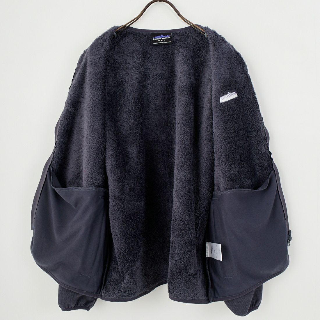 THOUSAND MILE [サウザンド マイル] ニットフリースジップカーディガン [TM252KF00160] 19 CHARCOA