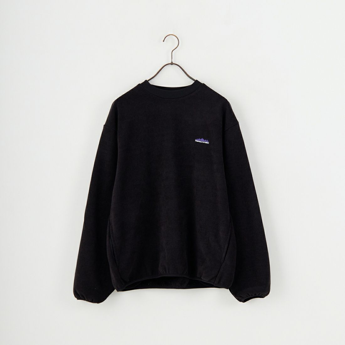 THOUSAND MILE [サウザンド マイル] ニットフリースクルーネックプルオーバー [TM252KF00140] 09 BLACK