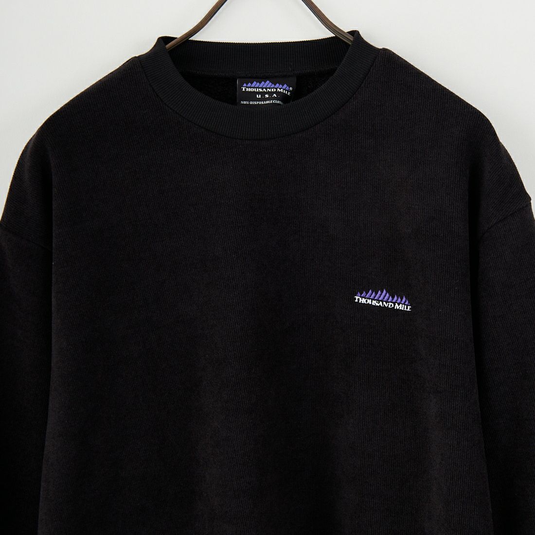 THOUSAND MILE [サウザンド マイル] ニットフリースクルーネックプルオーバー [TM252KF00140] 09 BLACK