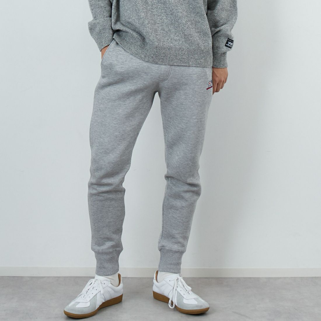 The Endless Summer [エンドレスサマー] サーフファブリックスリムパンツ [FH-25774315] 03 MIX GRY &&モデル身長：179cm 着用サイズ：L&&