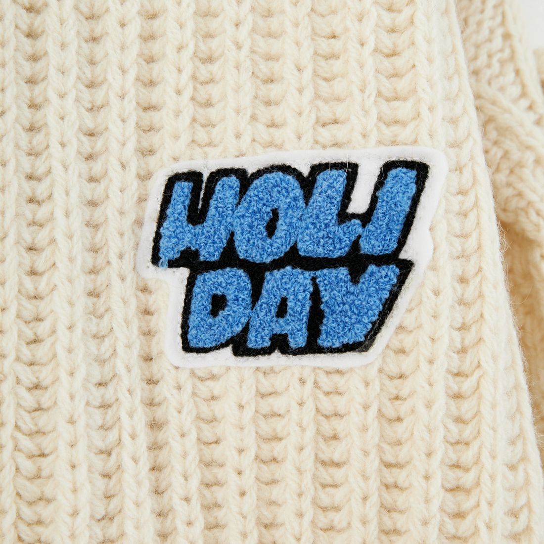 HOLIDAY [ホリデイ] ウールポンポン ジップアップニットジャケット [25204030] WHITE