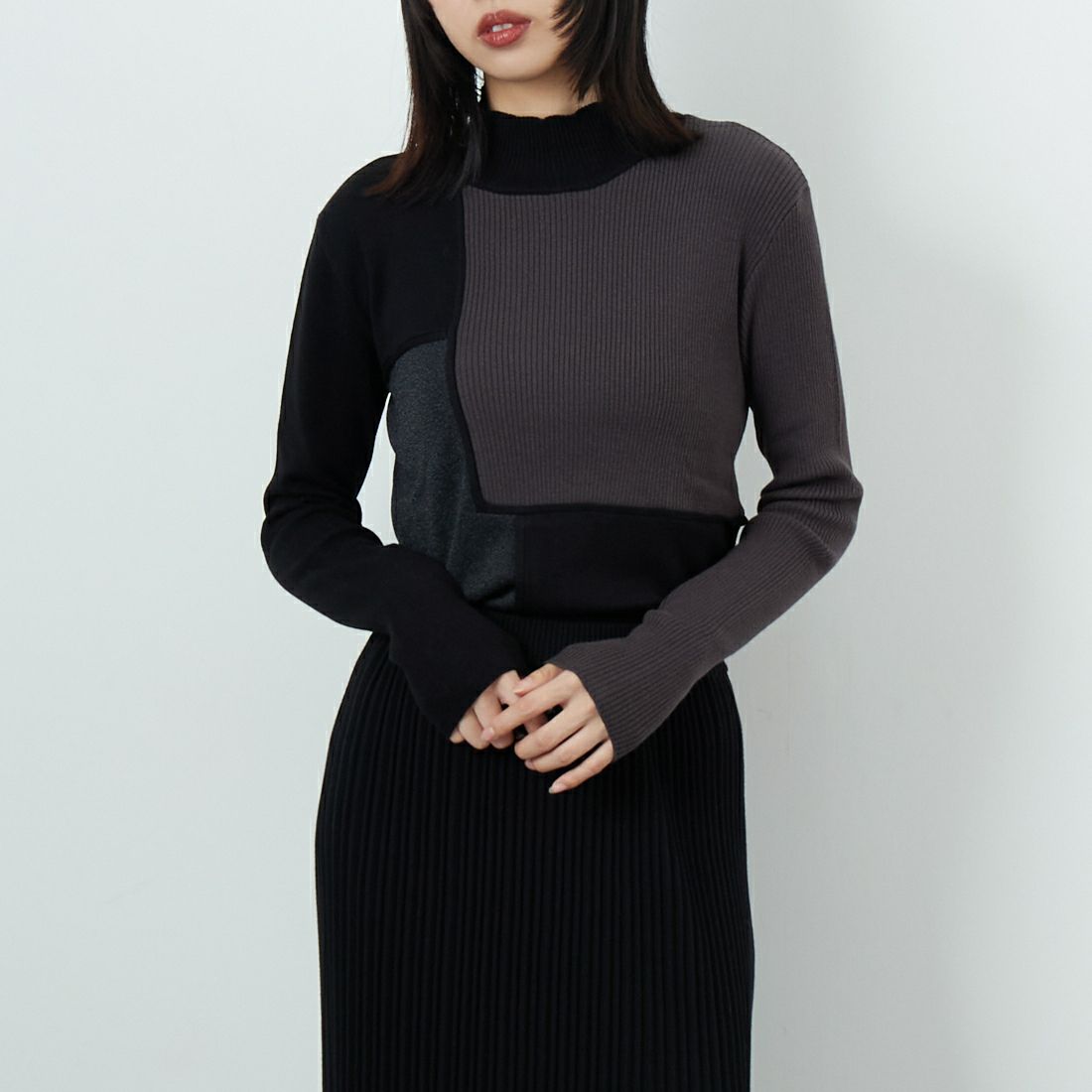 ﾌﾞﾗｯｸ&&モデル身長：162cm 着用サイズ：F&&