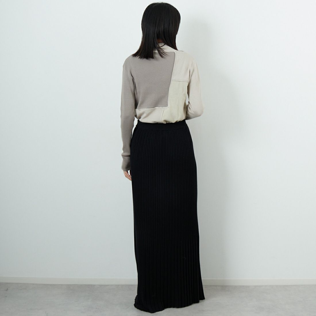 &g'aime [アンジェム] ブロック配色ニット [986-67019] ｸﾞﾚｰｼﾞｭ &&モデル身長：162cm 着用サイズ：F&&