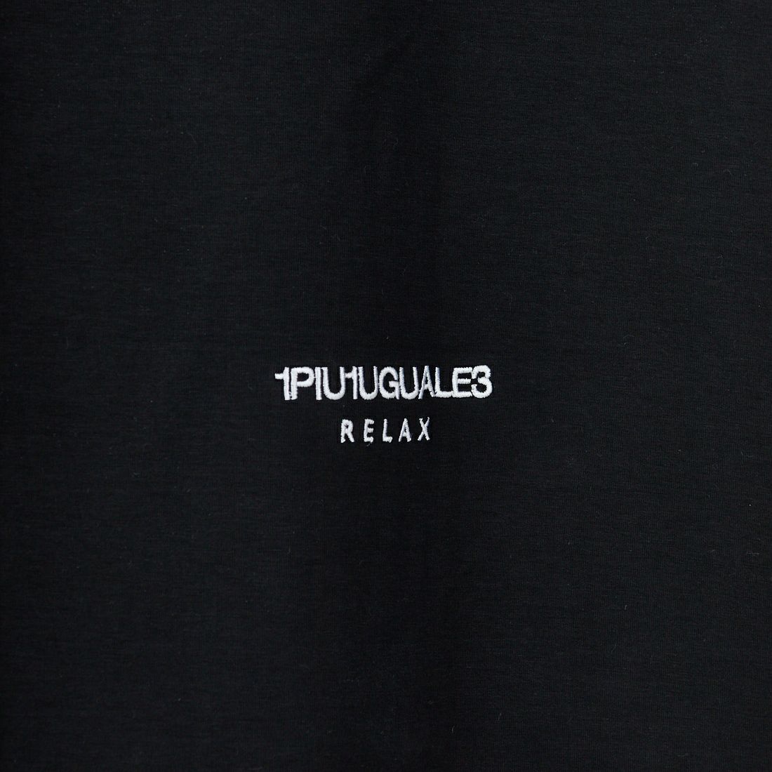 1PIU1UGUALE3 RELAX [ウノ ピゥ ウノ ウグァーレ トレ] パイピングスムースジップパーカー [USO-25114] SN90 BLACK