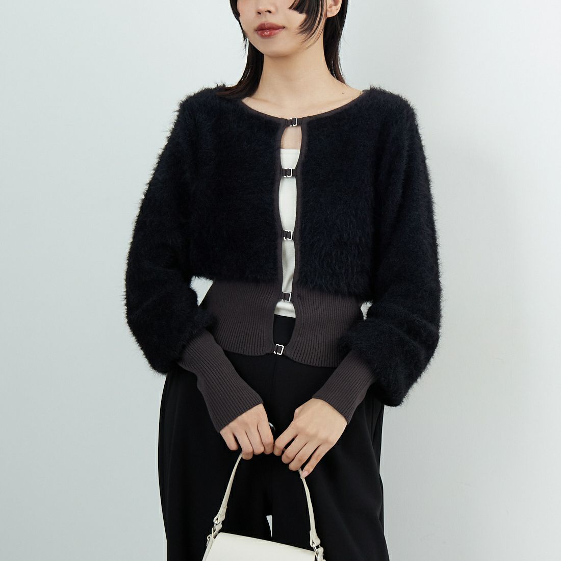 ﾌﾞﾗｯｸ&&モデル身長：162cm 着用サイズ：F&&