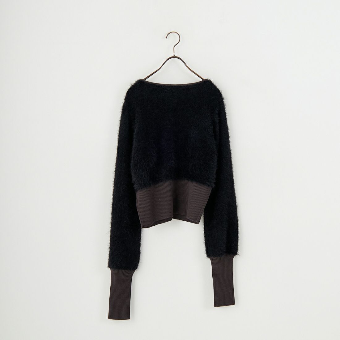 &g'aime [アンジェム] シャギーカーディガン [986-67026] ﾌﾞﾗｯｸ