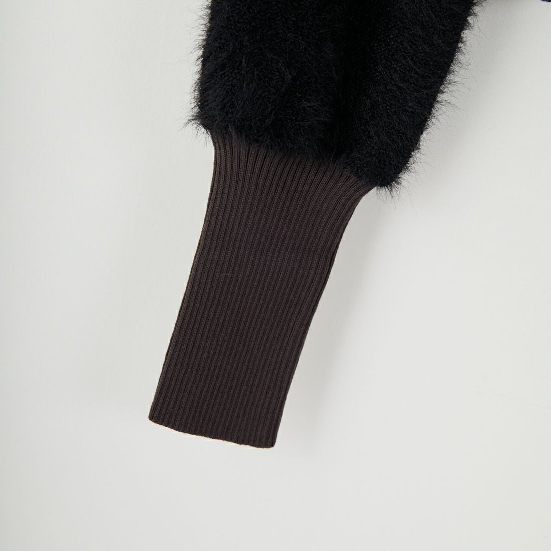 &g'aime [アンジェム] シャギーカーディガン [986-67026] ﾌﾞﾗｯｸ