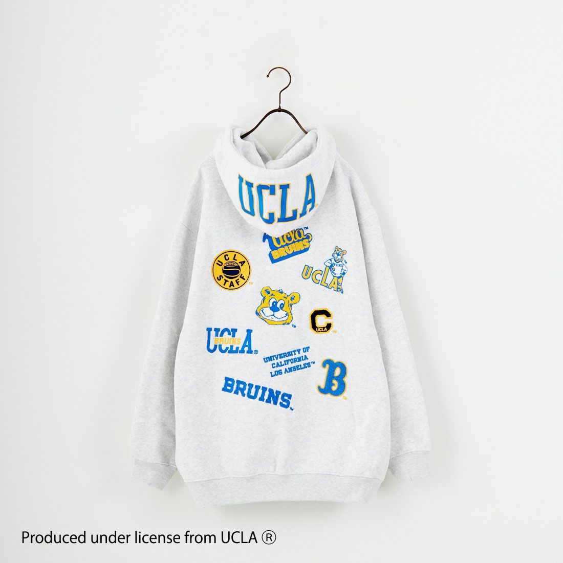 UCLA [ユーシーエルエー] サガラ刺繍ロゴ スウェットパーカー [254AN2PK084] WHT