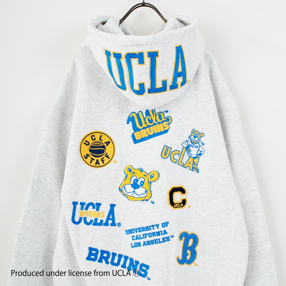 UCLA [ユーシーエルエー] サガラ刺繍ロゴ スウェットパーカー [254AN2PK084] WHT