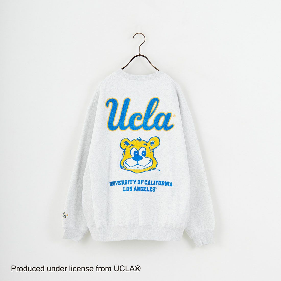 UCLA [ユーシーエルエー] サガラ刺繍ロゴ クルーネックスウェット [254AN2TR180] WHT