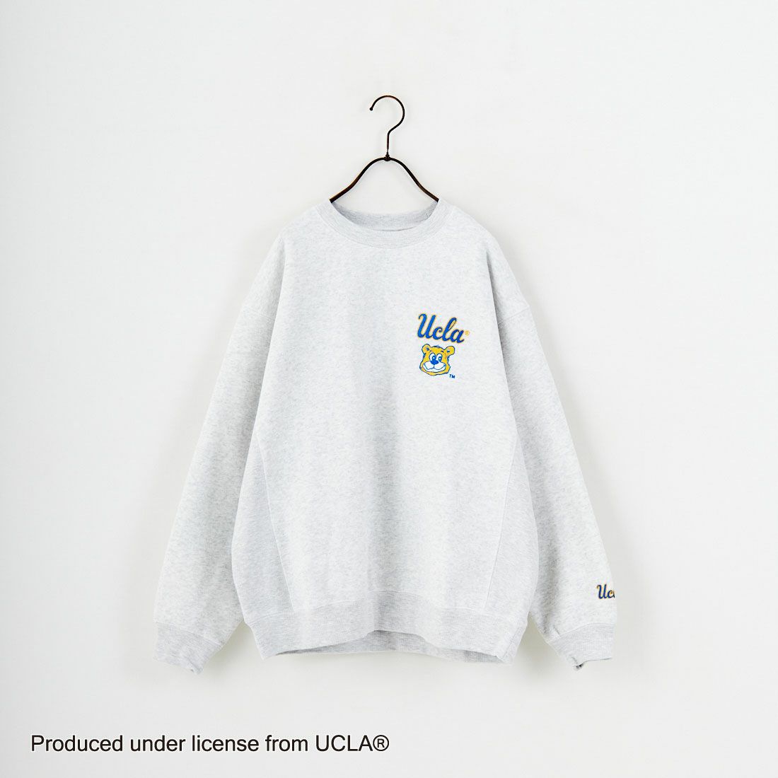 UCLA [ユーシーエルエー] サガラ刺繍ロゴ クルーネックスウェット [254AN2TR180] WHT