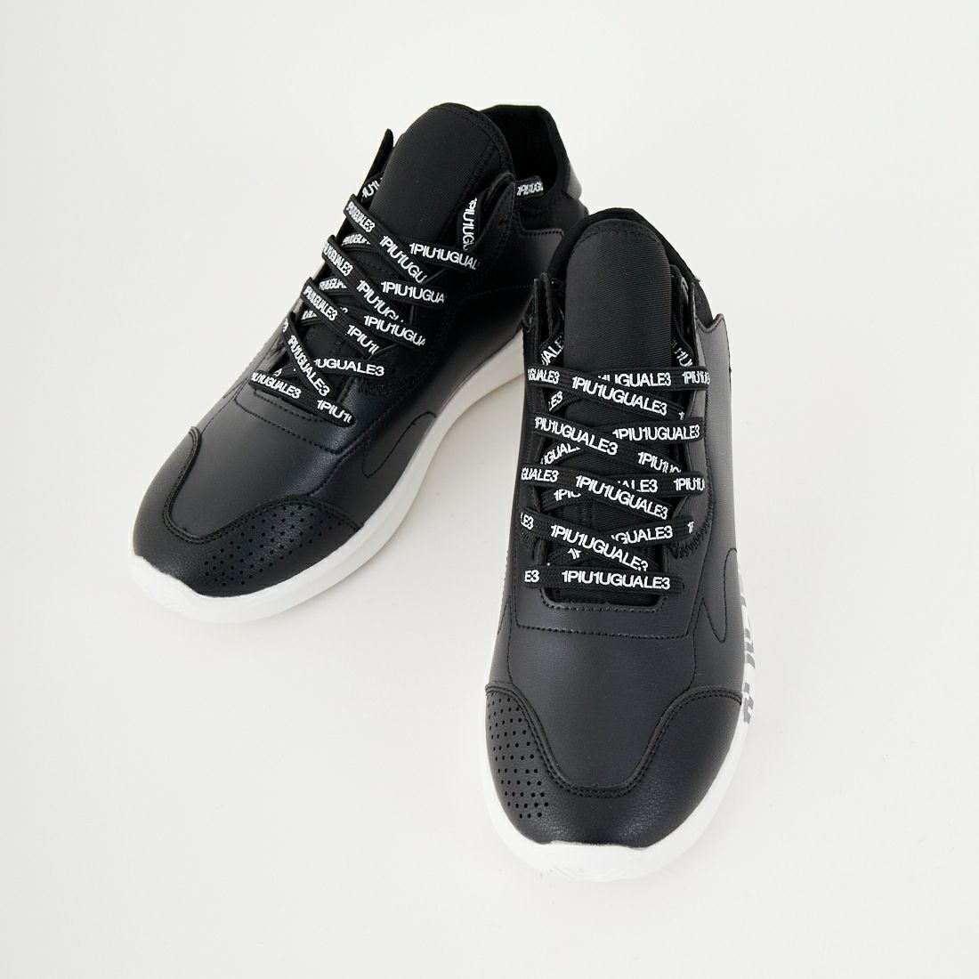 1PIU1UGUALE3 RELAX [ウノ ピゥ ウノ ウグァーレ トレ] グラデーションロゴスニーカー [USX-25023] SN90 BLACK