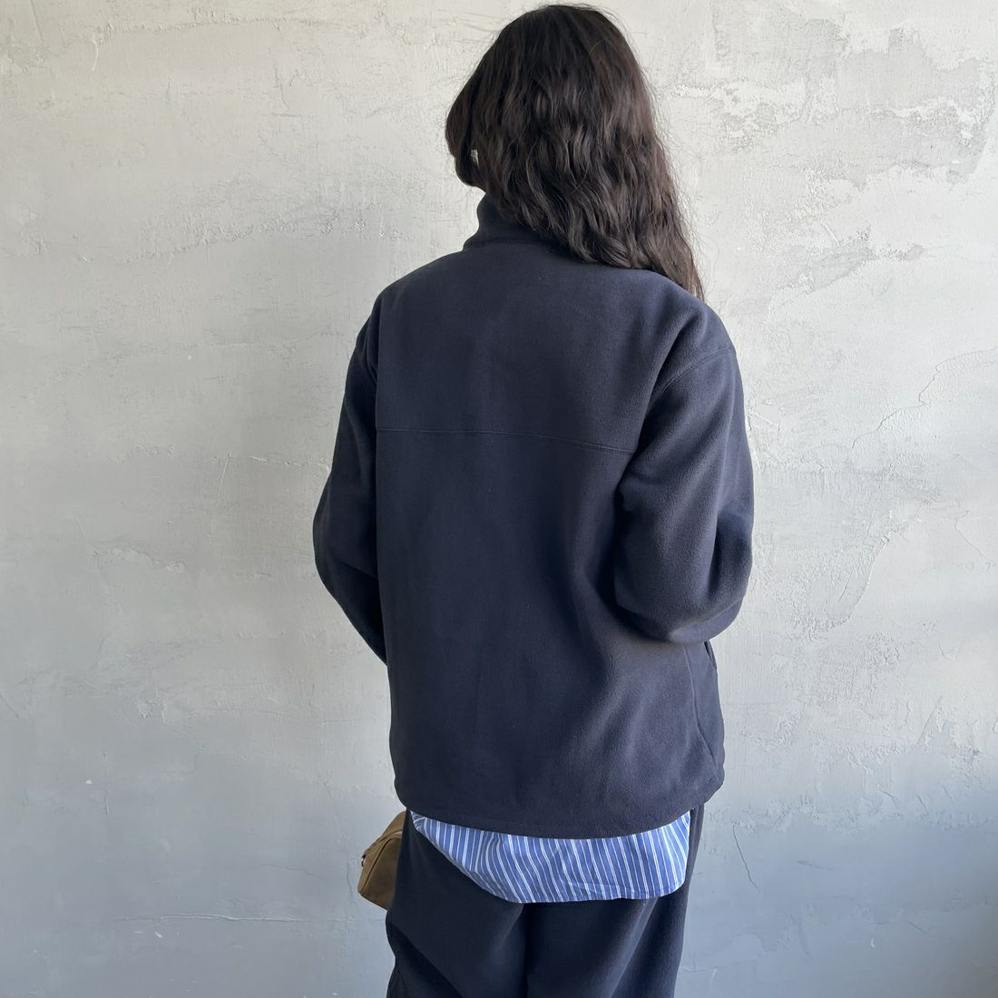 TODAYFUL [トゥデイフル] ハーフジップフリースプルオーバー [12520617] NVY &&モデル身長：162cm 着用サイズ：F&&