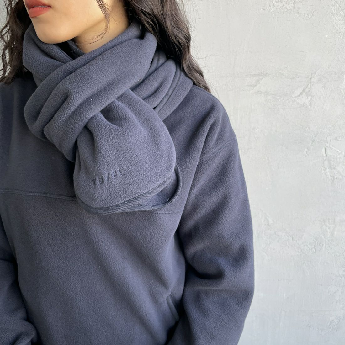 TODAYFUL [トゥデイフル] ハーフジップフリースプルオーバー [12520617] NVY &&モデル身長：162cm 着用サイズ：F&&