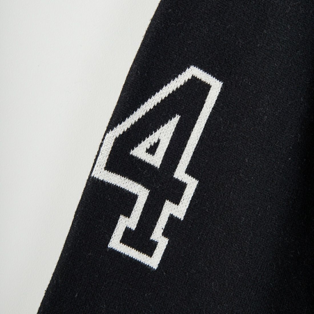 X-girl [エックスガール] ナンバリングジャガードニット [105254015005] BLACK