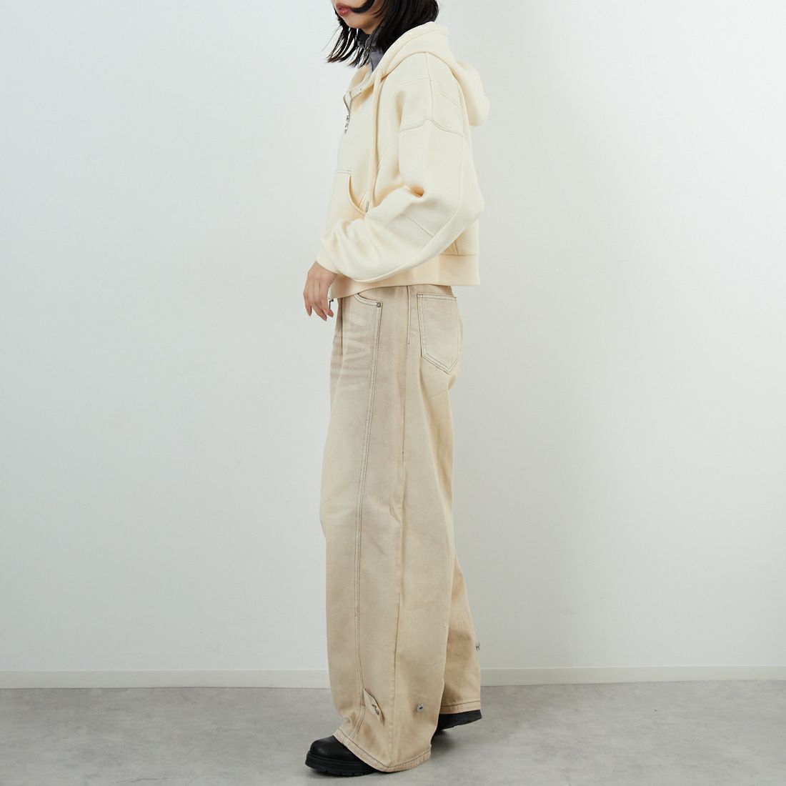 MAISON SPECIAL [メゾンスペシャル] 2WAYワイドコクーンパンツ [21252465706] BGE &&モデル身長：162cm 着用サイズ：36&&