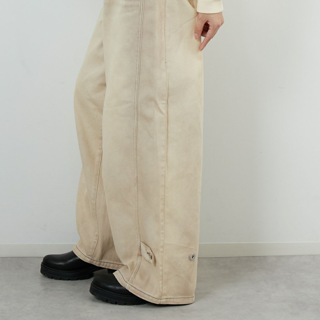 MAISON SPECIAL [メゾンスペシャル] 2WAYワイドコクーンパンツ [21252465706] BGE &&モデル身長：162cm 着用サイズ：36&&