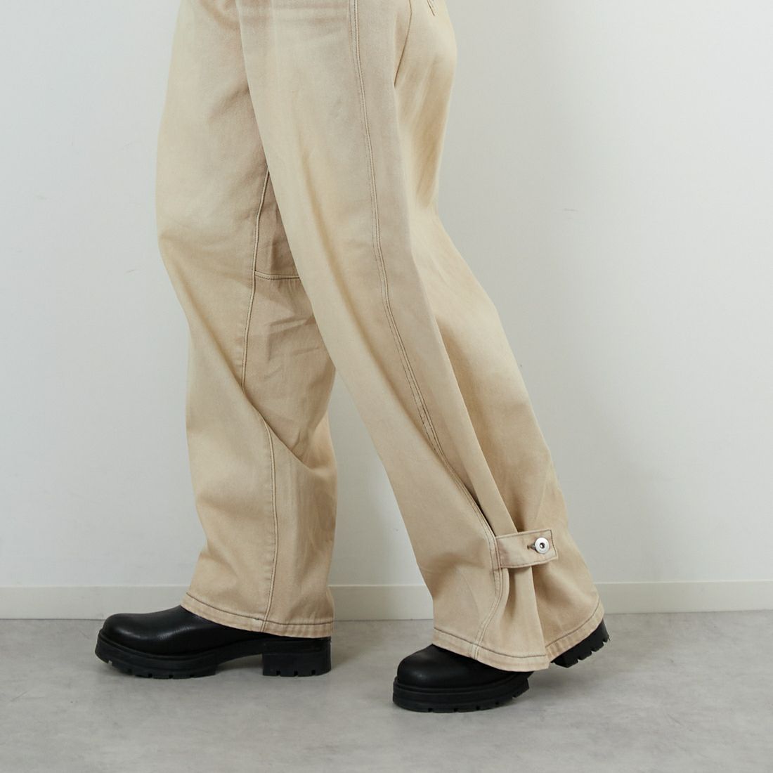 MAISON SPECIAL [メゾンスペシャル] 2WAYワイドコクーンパンツ [21252465706] BGE &&モデル身長：162cm 着用サイズ：36&&