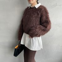 BROWN&&モデル身長：160cm 着用サイズ：F&&