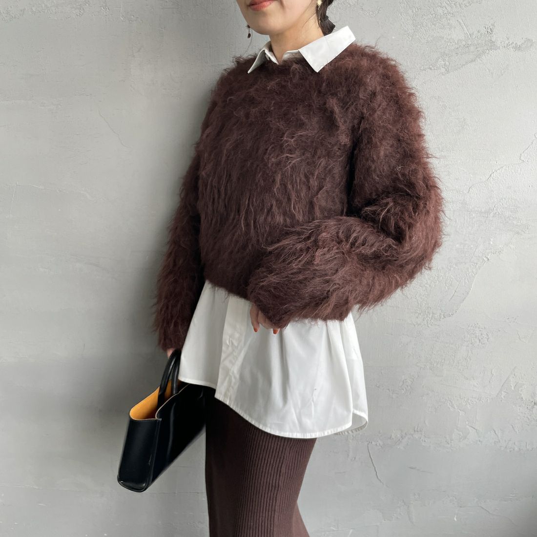 BROWN&&モデル身長：160cm 着用サイズ：F&&