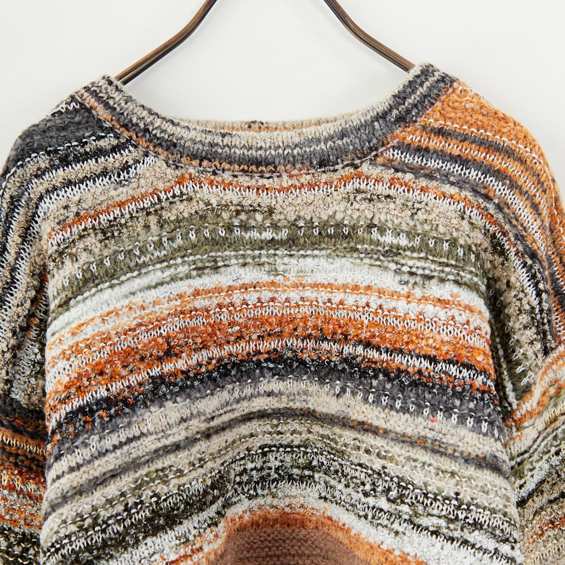 Noir Fabrik [ヌワールファブリック] ミックスヤーンクロップドニット [12612-WG] ORANGE