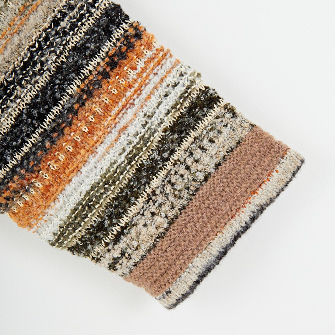 Noir Fabrik [ヌワールファブリック] ミックスヤーンクロップドニット [12612-WG] ORANGE