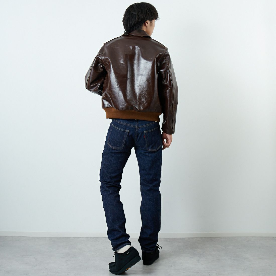 WAREHOUSE [ウエアハウス] Lot 900XX スリムジーンズ [900XX] ONE WASH &&モデル身長：179cm 着用サイズ：29&&