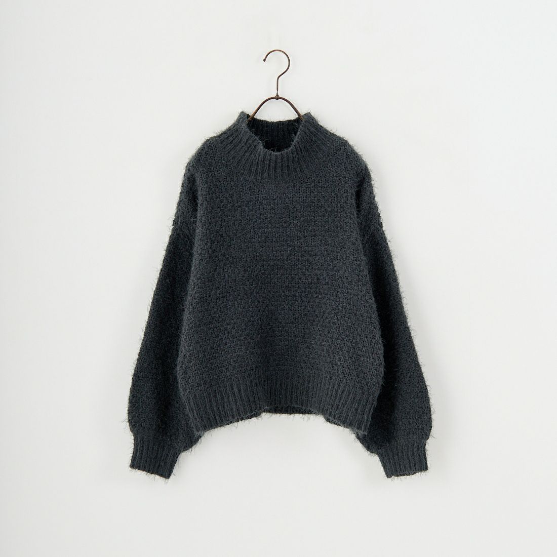 Jf Ready Made [ジェイエフレディメイド] バスケットモール スタンドネックプルオーバー [3225420]ﾁｬｺｰﾙｸﾞﾚｰ