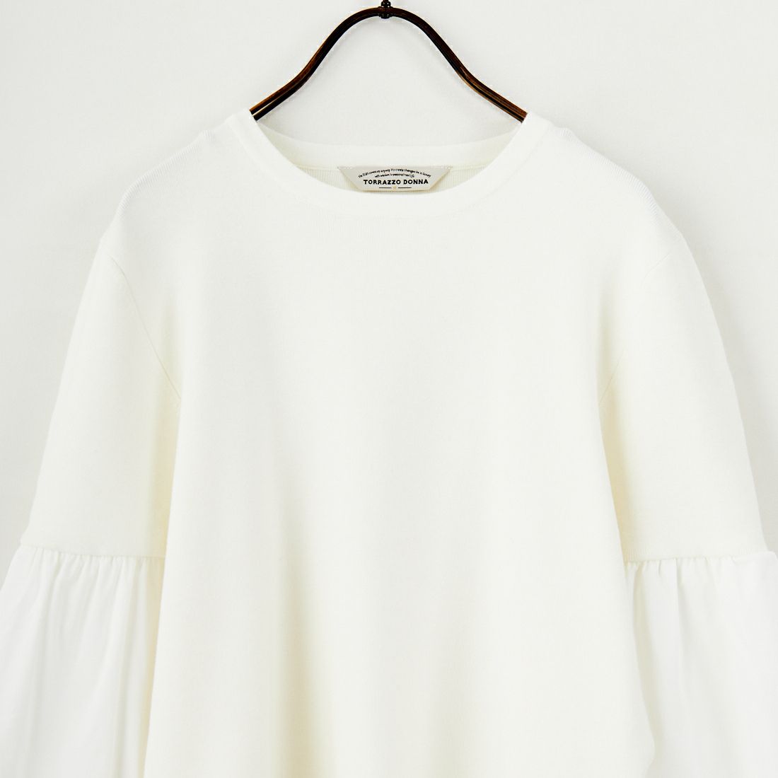 TORRAZZO DONNA [トラッゾドンナ] ボリュームスリーブニットトップス [6263-513] 05 WHITE