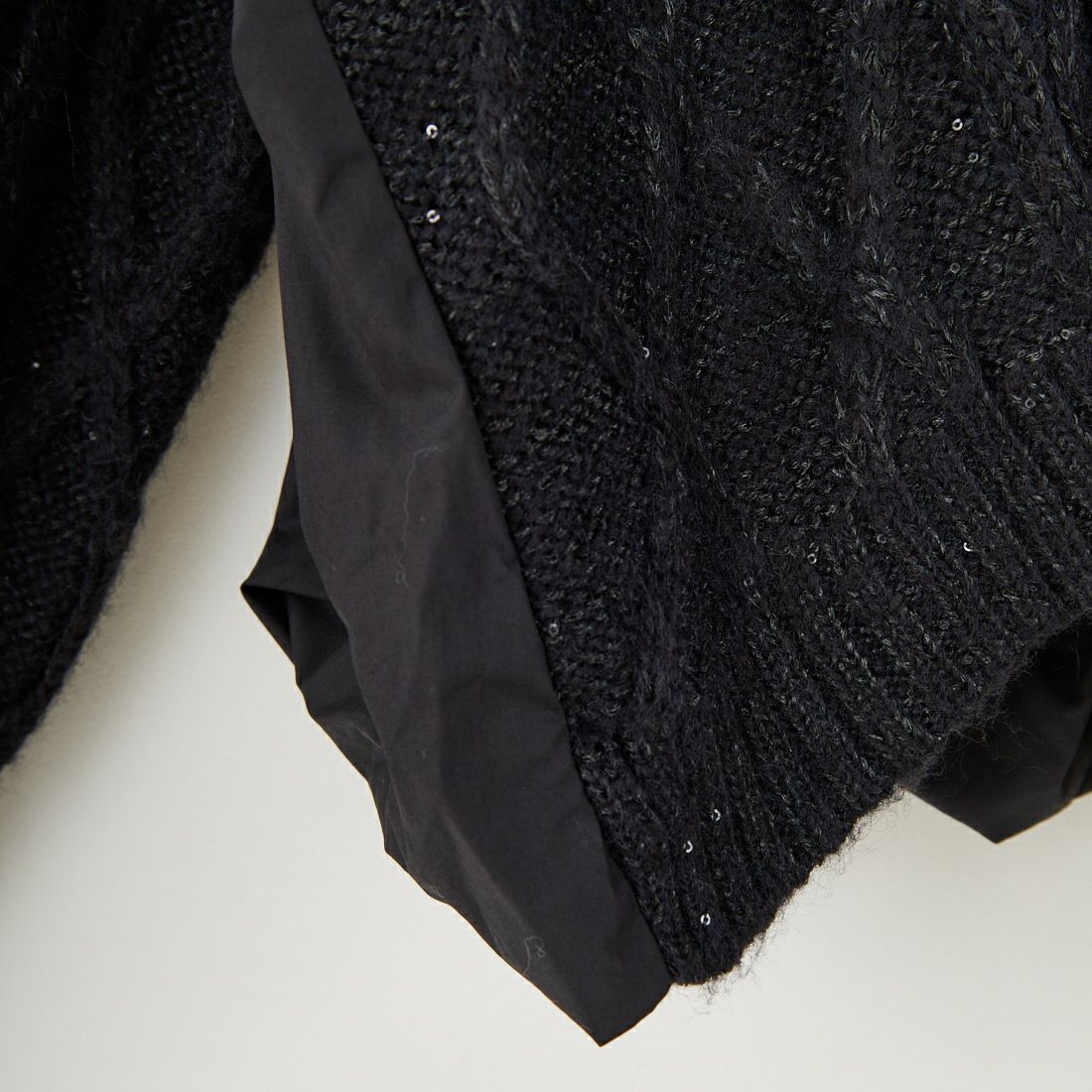 TORRAZZO DONNA [トラッゾドンナ] ケーブルニット ハイブリットトップス [6263-515] 19 BLACK