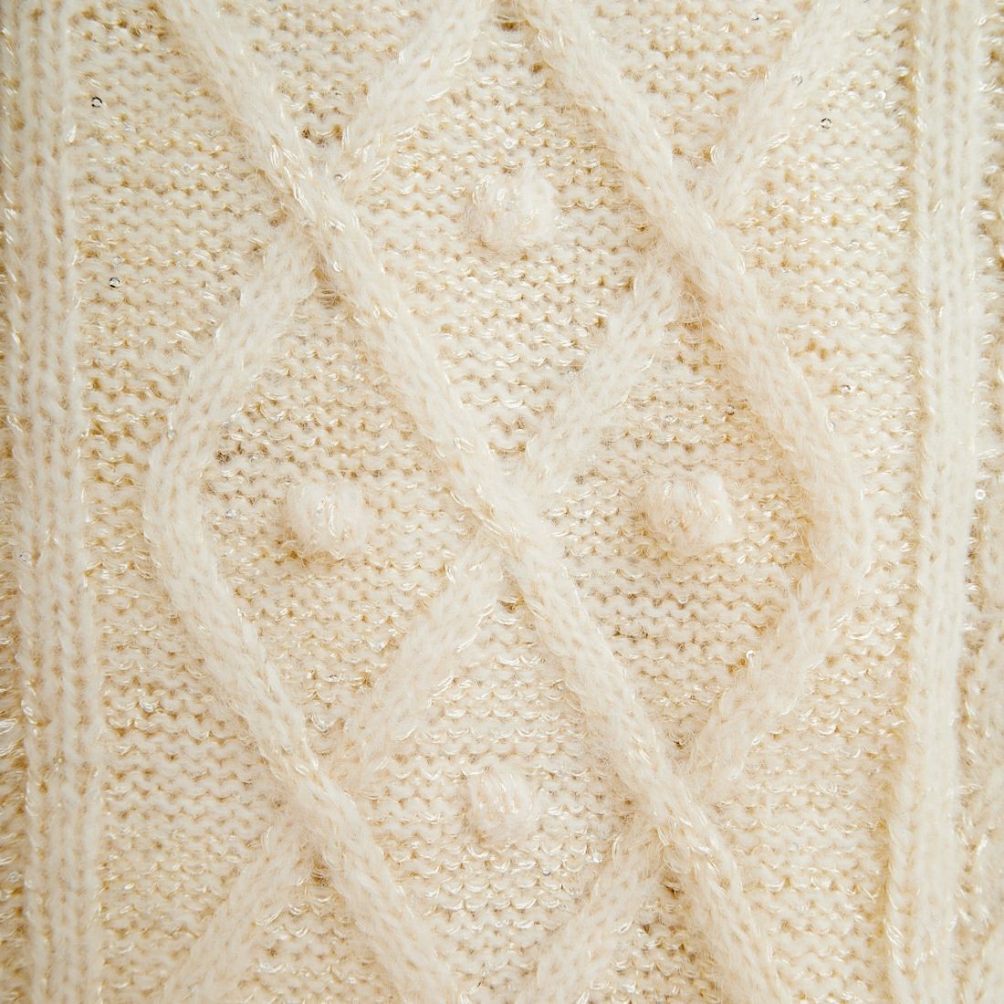 TORRAZZO DONNA [トラッゾドンナ] ケーブルニット ハイブリットトップス [6263-515] 06 O.WHITE