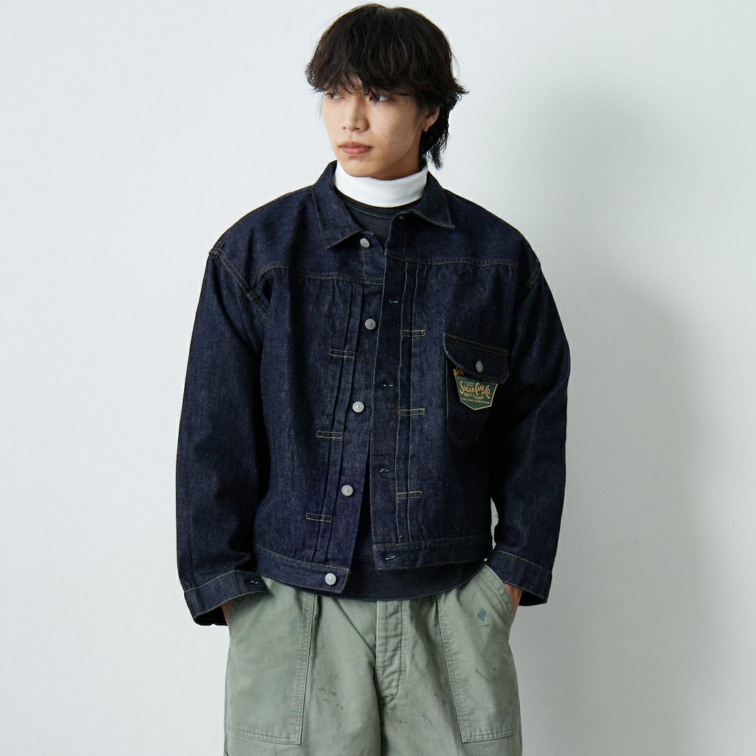 421 A.NAVY&&モデル身長：179cm 着用サイズ：46&&