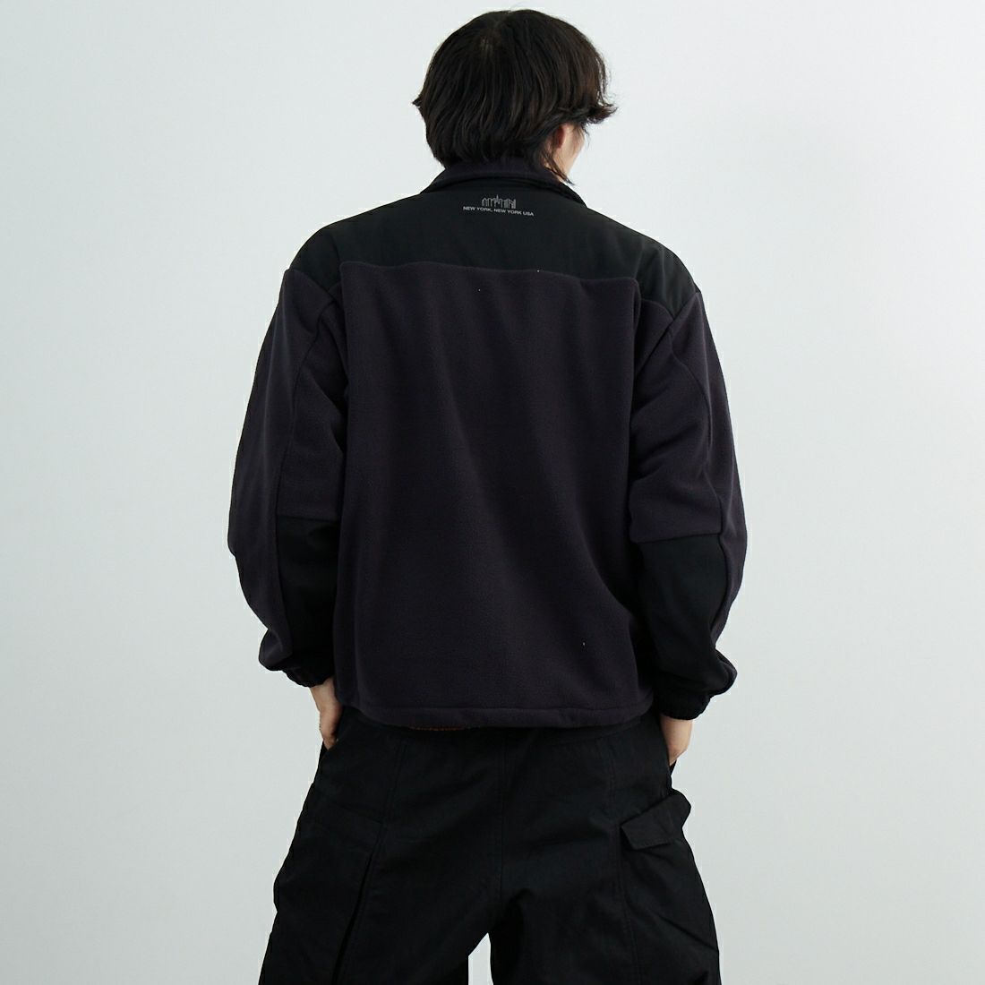 MANHATTAN PORTAGE [マンハッタンポーテージ] スタンドブルゾン [25FW-MP-M622] 09 BLACK &&モデル身長：179cm 着用サイズ：M&&
