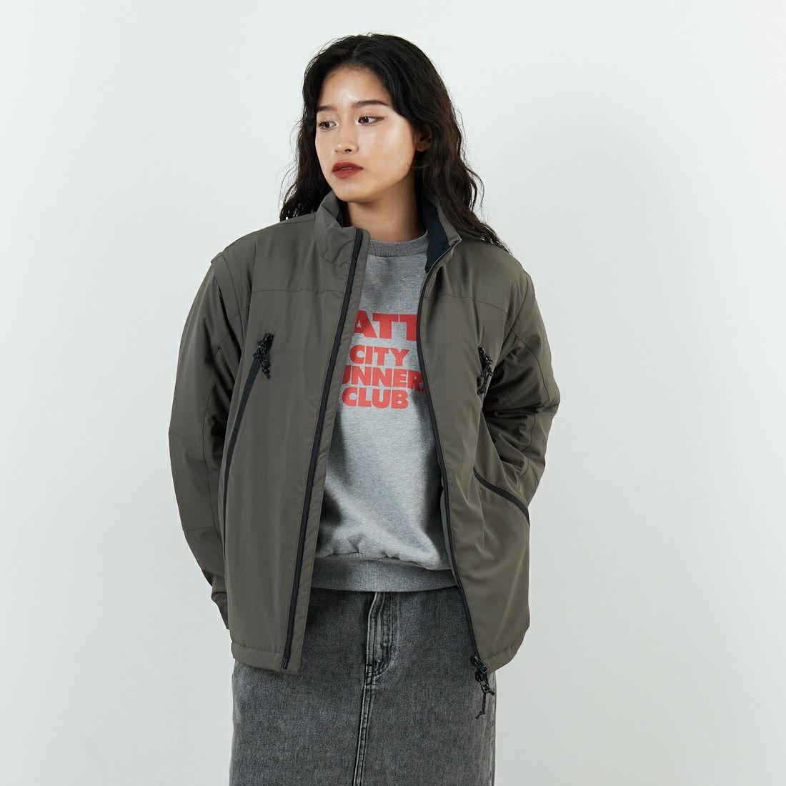 BROWN&&モデル身長：162cm 着用サイズ：S&&