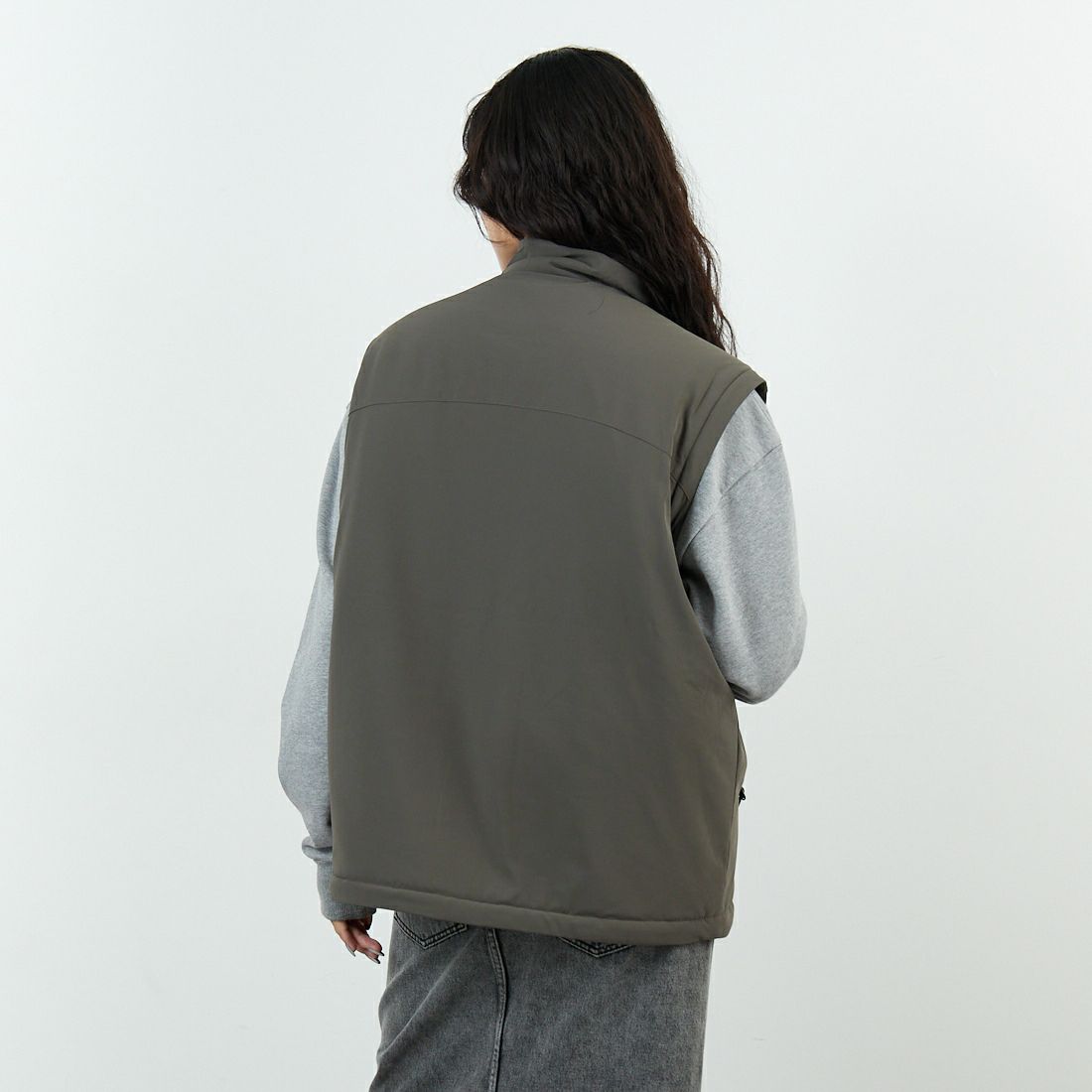 Jeans Factory Clothes [ジーンズファクトリークローズ] ECWCS スリングユニットジャケット [JFC-254-068]BROWN &&モデル身長：162cm 着用サイズ：S&&