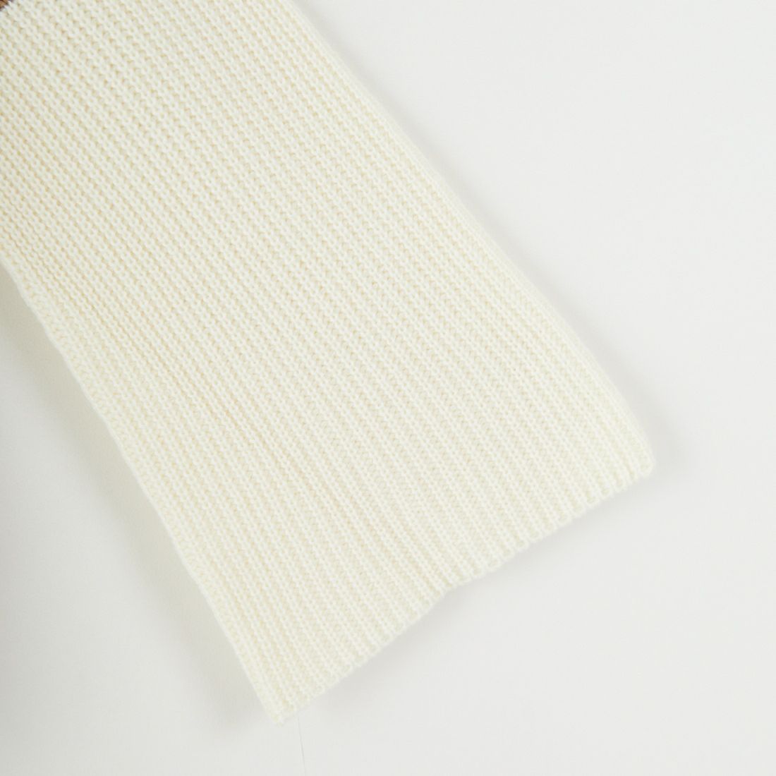 Jeans Factory Clothes [ジーンズファクトリークローズ] ホールガーメント3段柄ニットプルオーバー [113-2050] ｵﾌﾎﾜｲﾄ