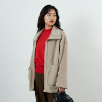 61 ﾍﾞｰｼﾞｭ&&モデル身長：162cm 着用サイズ：F&&