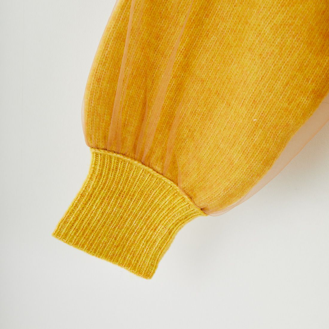 WHYTO. [ホワイト] チュールレイヤードニット [WHT25FKN4040] YELLOW