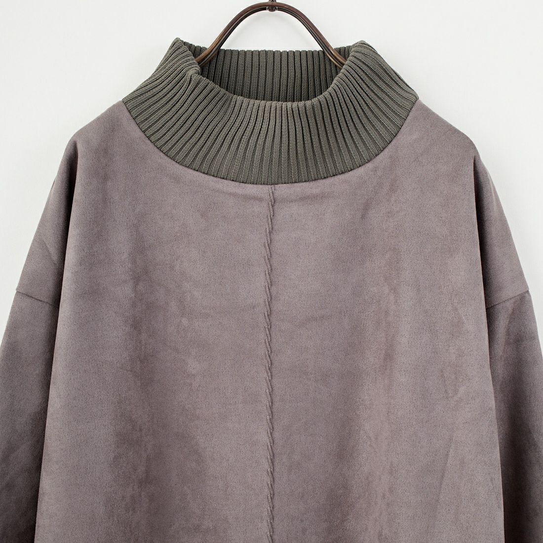 Jf Ready Made [ジェイエフレディメイド] スエードリブモックネックワンピース [3225611] ﾁｬｺｰﾙｸﾞﾚｰ