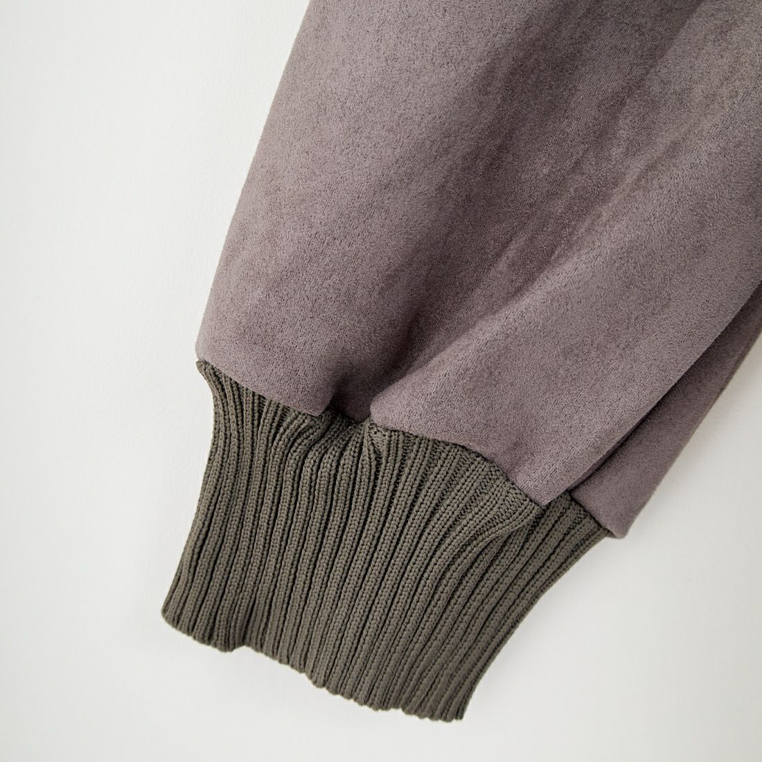 Jf Ready Made [ジェイエフレディメイド] スエードリブモックネックワンピース [3225611] ﾁｬｺｰﾙｸﾞﾚｰ