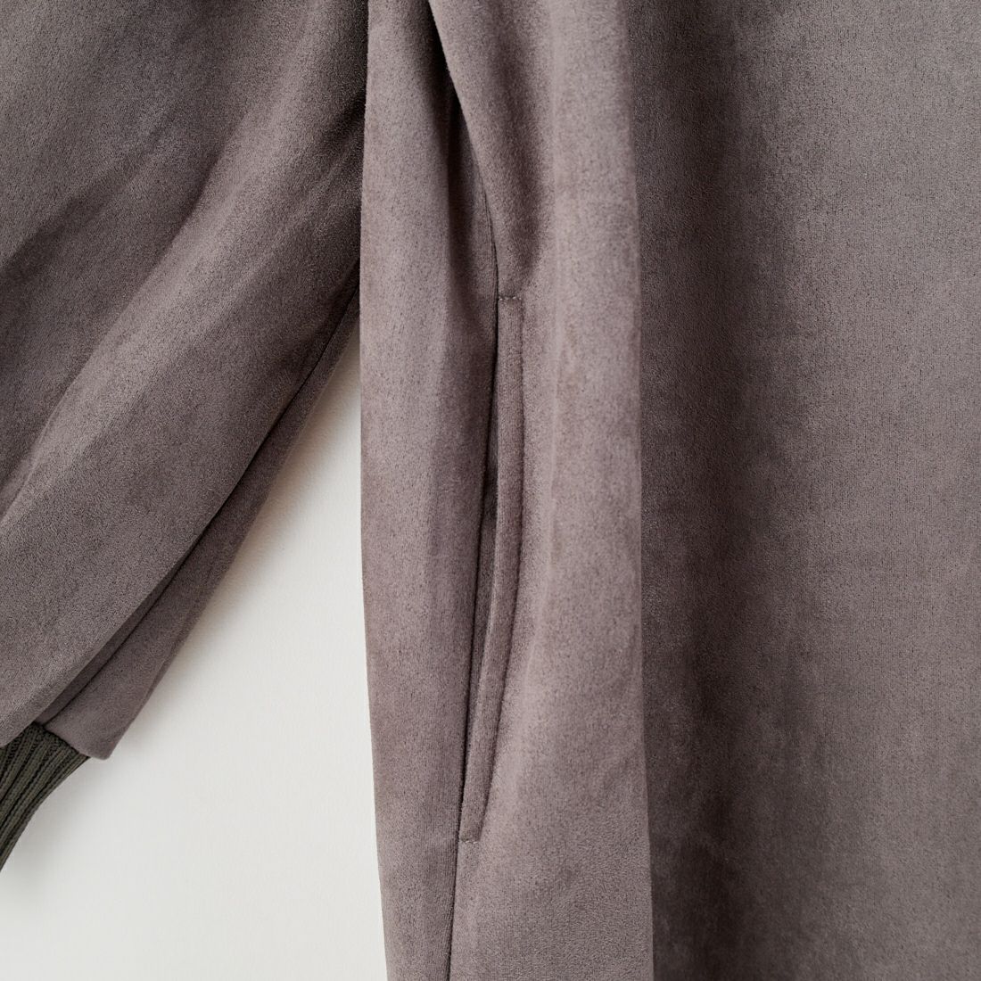 Jf Ready Made [ジェイエフレディメイド] スエードリブモックネックワンピース [3225611] ﾁｬｺｰﾙｸﾞﾚｰ