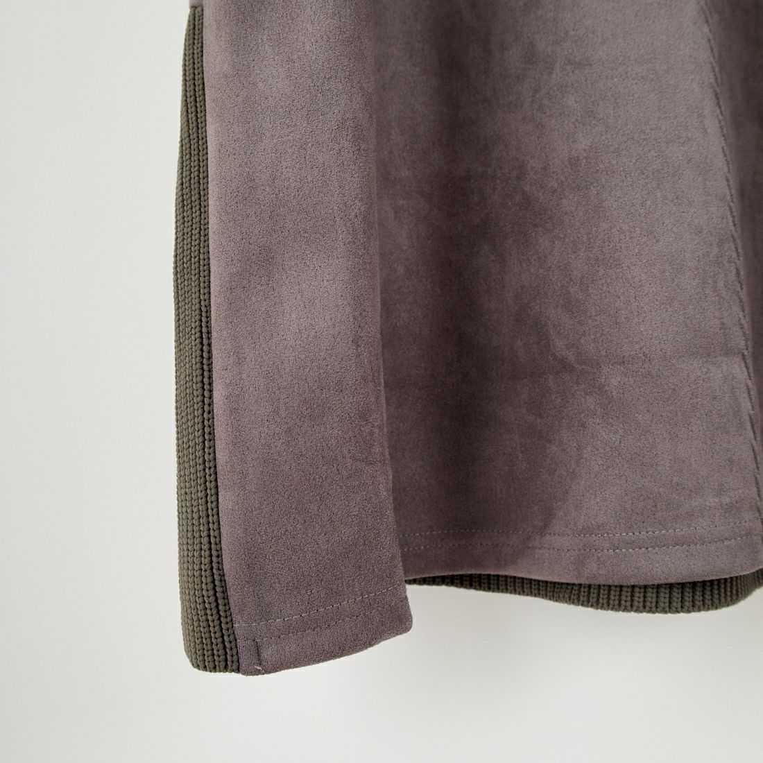 Jf Ready Made [ジェイエフレディメイド] スエードリブモックネックワンピース [3225611] ﾁｬｺｰﾙｸﾞﾚｰ