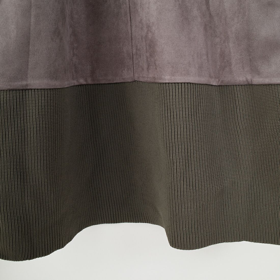 Jf Ready Made [ジェイエフレディメイド] スエードリブモックネックワンピース [3225611] ﾁｬｺｰﾙｸﾞﾚｰ