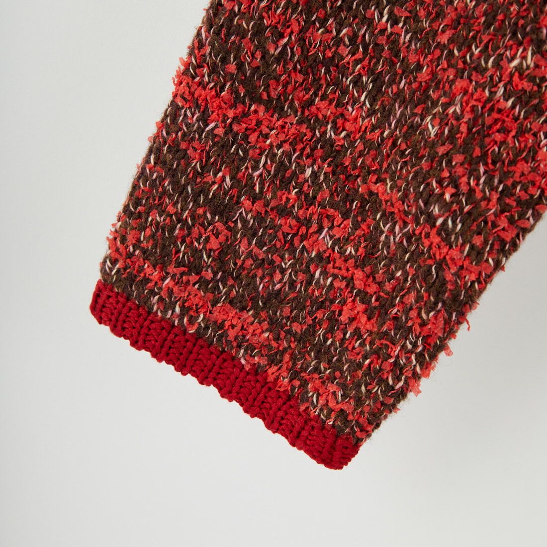 WHYTO. [ホワイト] ミックステープヤーンニットジャケット [WHT25FKN4036] RED