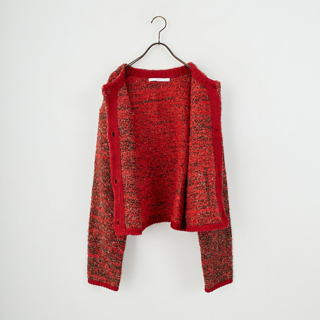 WHYTO. [ホワイト] ミックステープヤーンニットジャケット [WHT25FKN4036] RED