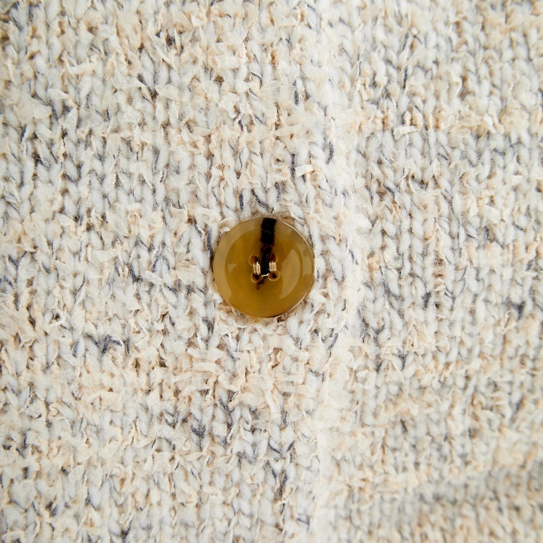 WHYTO. [ホワイト] ミックステープヤーンニットジャケット [WHT25FKN4036] ECRU